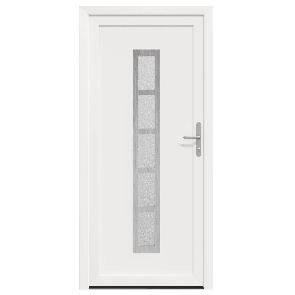 vidaXL Drzwi Frontowe Biały 88 x 200 cm PVC