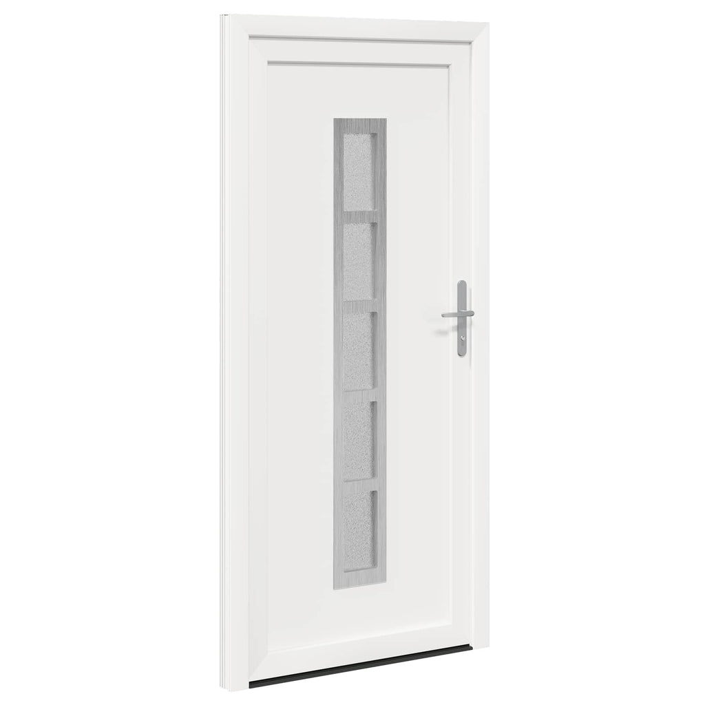 vidaXL Drzwi Frontowe Biały 98 x 208 cm PVC