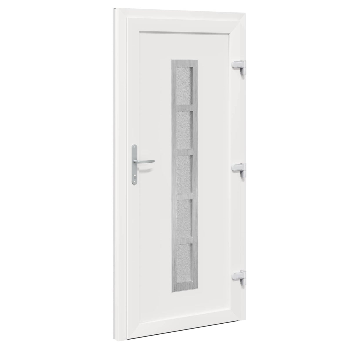 vidaXL Drzwi Frontowe Biały 108 x 208 cm PVC
