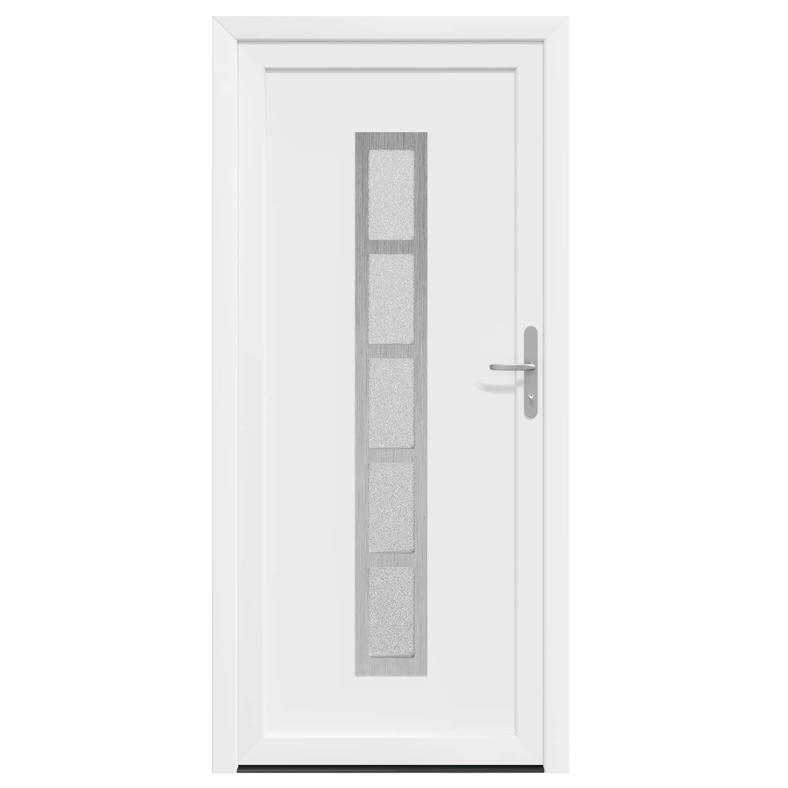 vidaXL Drzwi Frontowe Biały 108 x 208 cm PVC