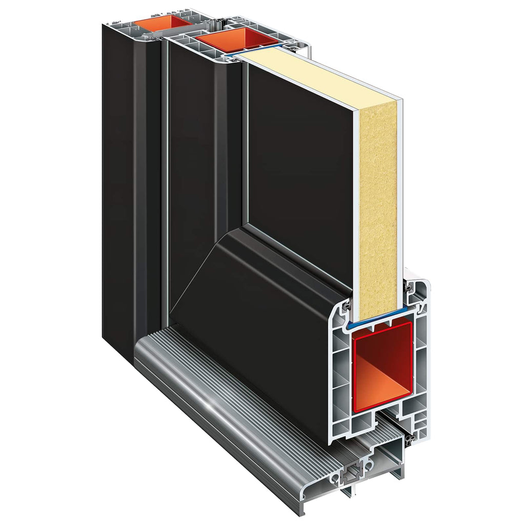 vidaXL Drzwi Frontowe antracytowy 88 x 200 cm PVC