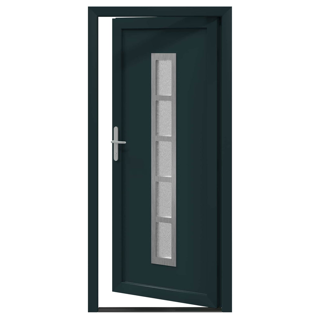 vidaXL Drzwi Frontowe antracytowy 98 x 200 cm PVC
