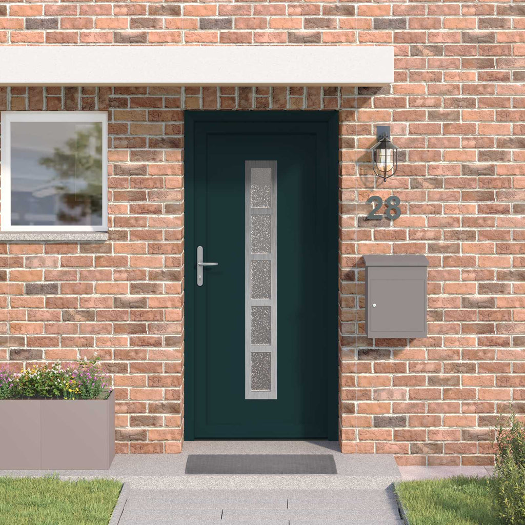 vidaXL Drzwi Frontowe antracytowy 98 x 208 cm PVC