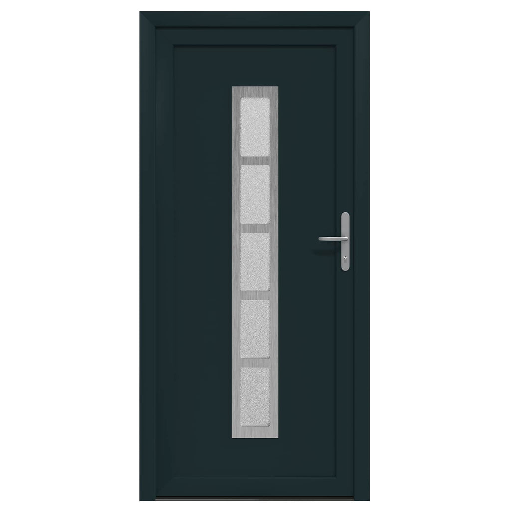 vidaXL Drzwi Frontowe antracytowy 88 x 200 cm PVC