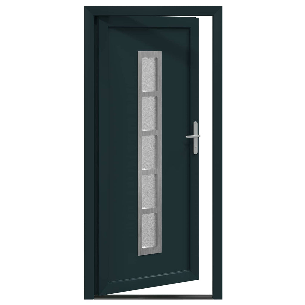 vidaXL Drzwi Frontowe antracytowy 98 x 200 cm PVC