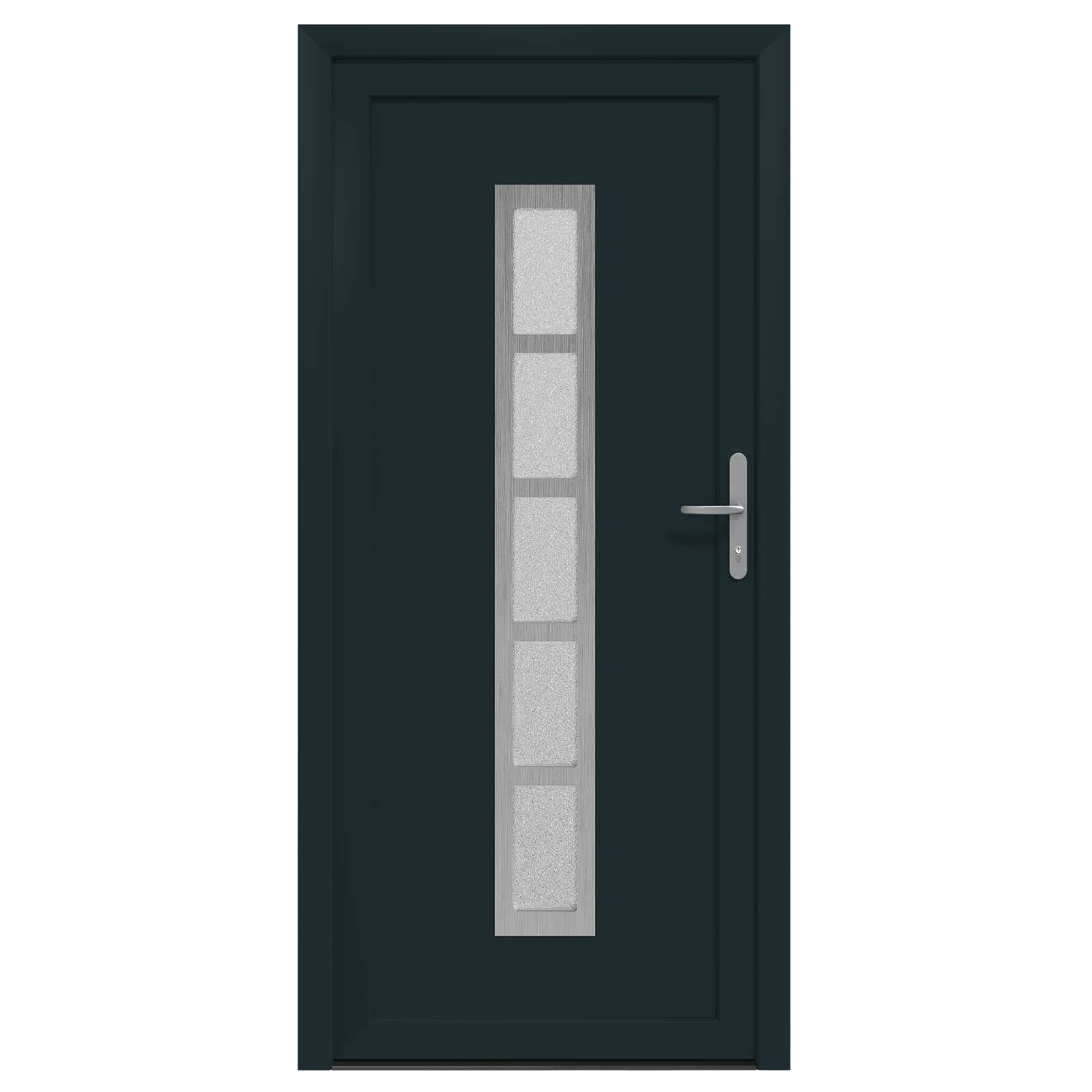 vidaXL Drzwi Frontowe antracytowy 98 x 200 cm PVC
