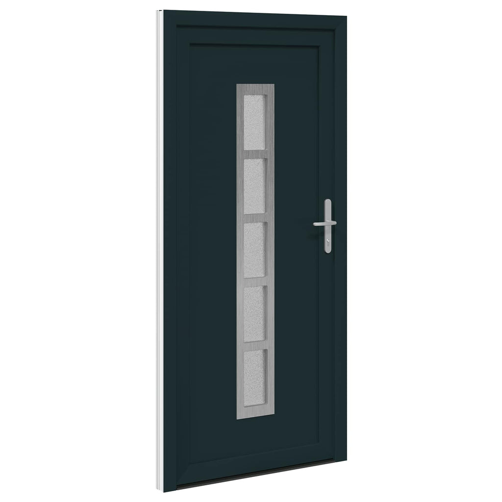 vidaXL Drzwi Frontowe antracytowy 98 x 208 cm PVC