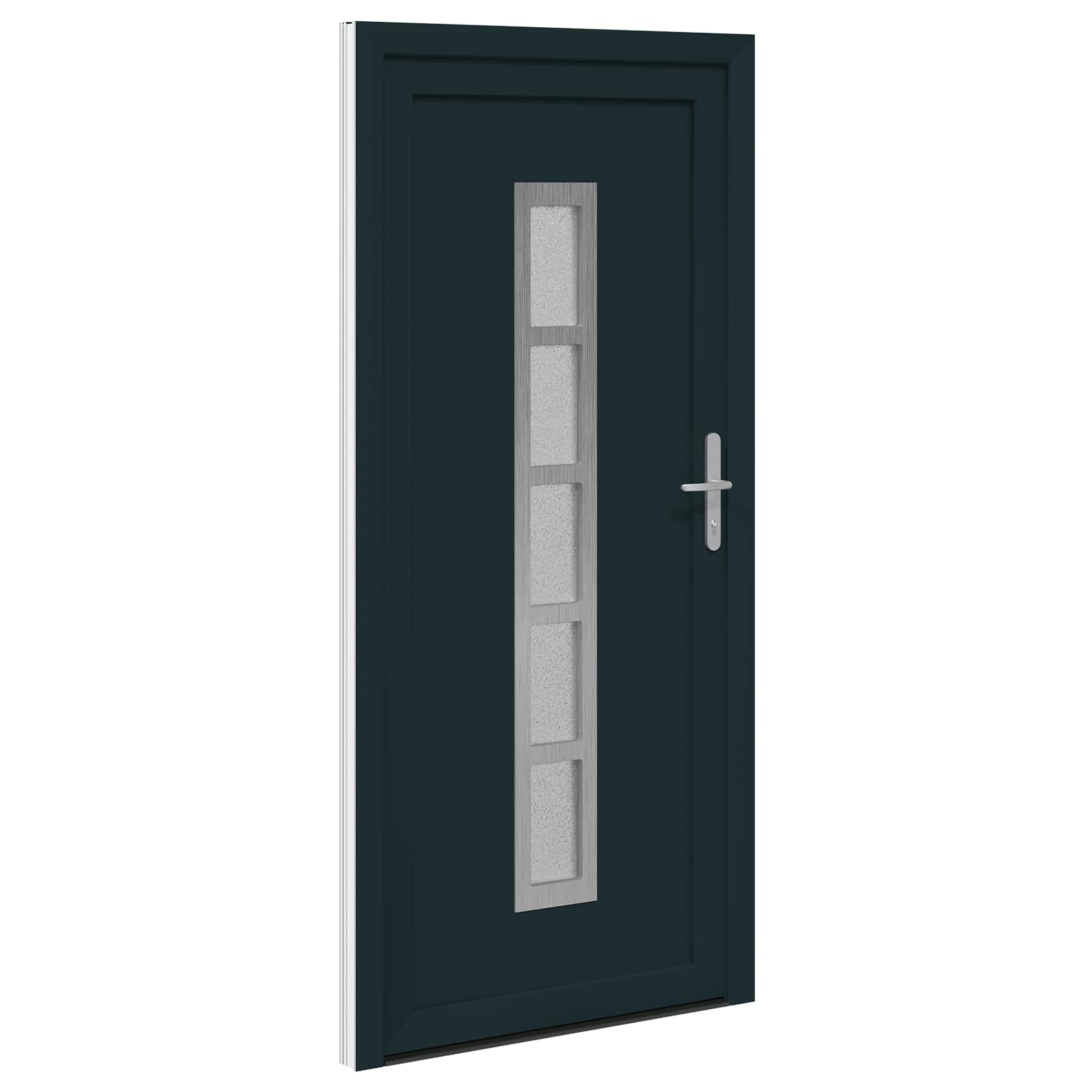 vidaXL Drzwi Frontowe antracytowy 98 x 208 cm PVC
