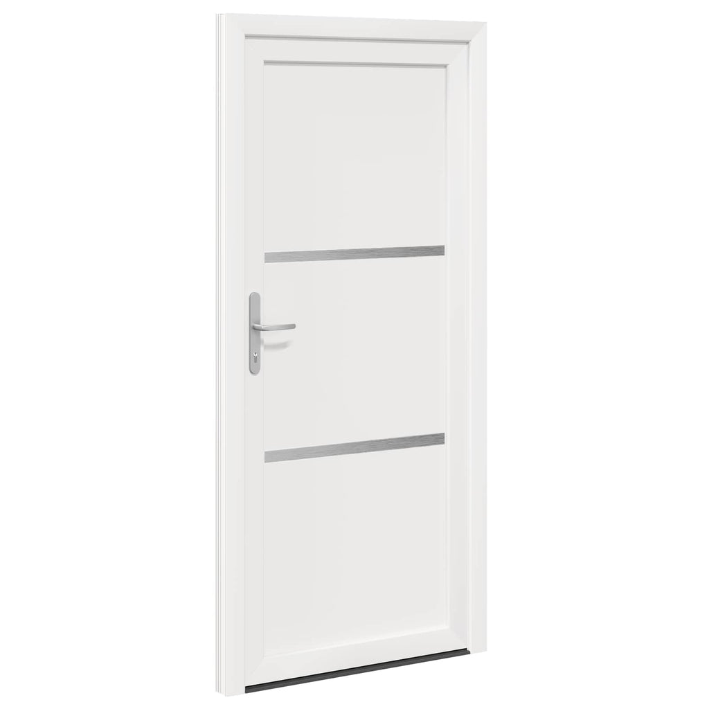vidaXL Drzwi Frontowe Biały 98 x 208 cm PVC