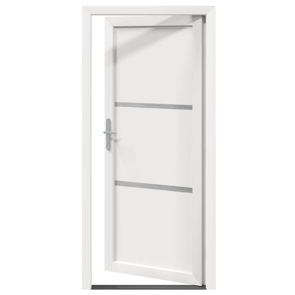 vidaXL Drzwi Frontowe Biały 98 x 208 cm PVC
