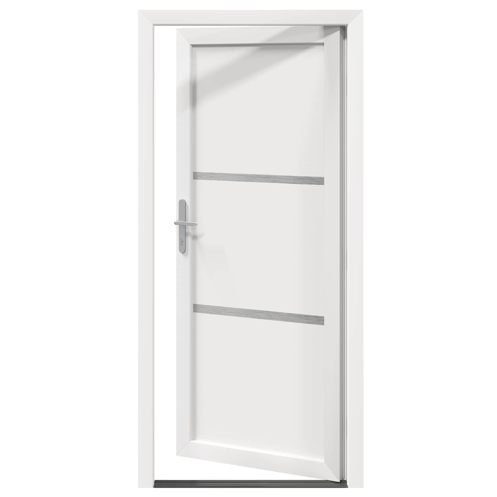 vidaXL Drzwi Frontowe Biały 98 x 208 cm PVC