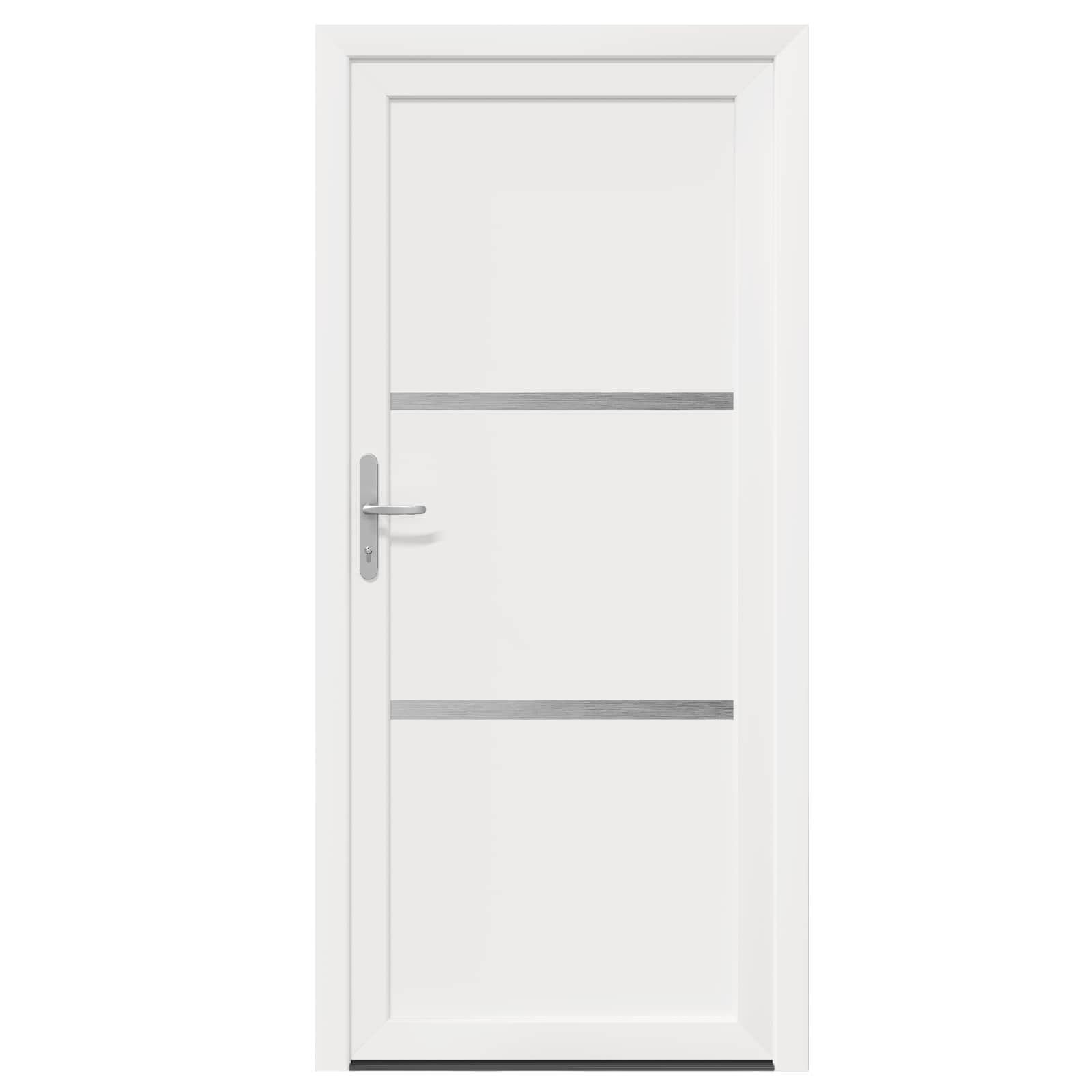 vidaXL Drzwi Frontowe Biały 98 x 208 cm PVC