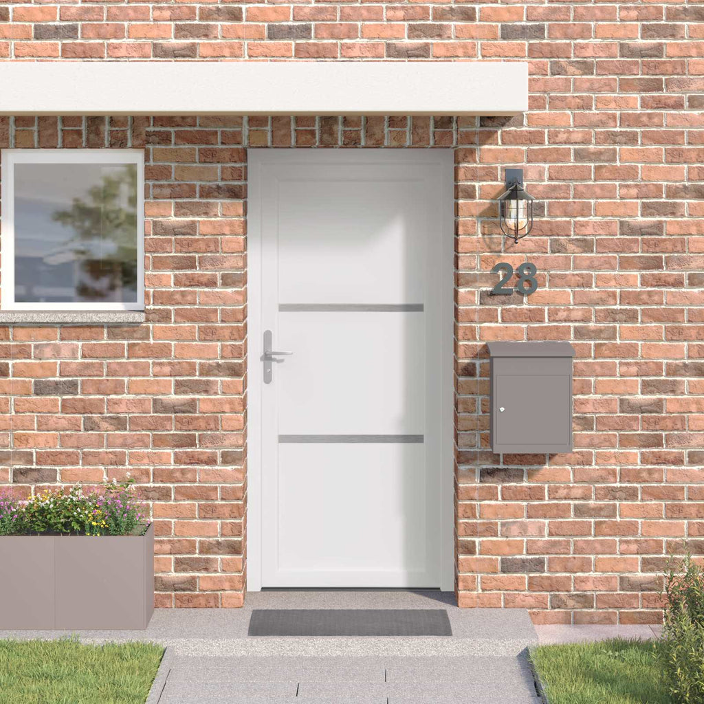 vidaXL Drzwi Frontowe Biały 108 x 208 cm PVC