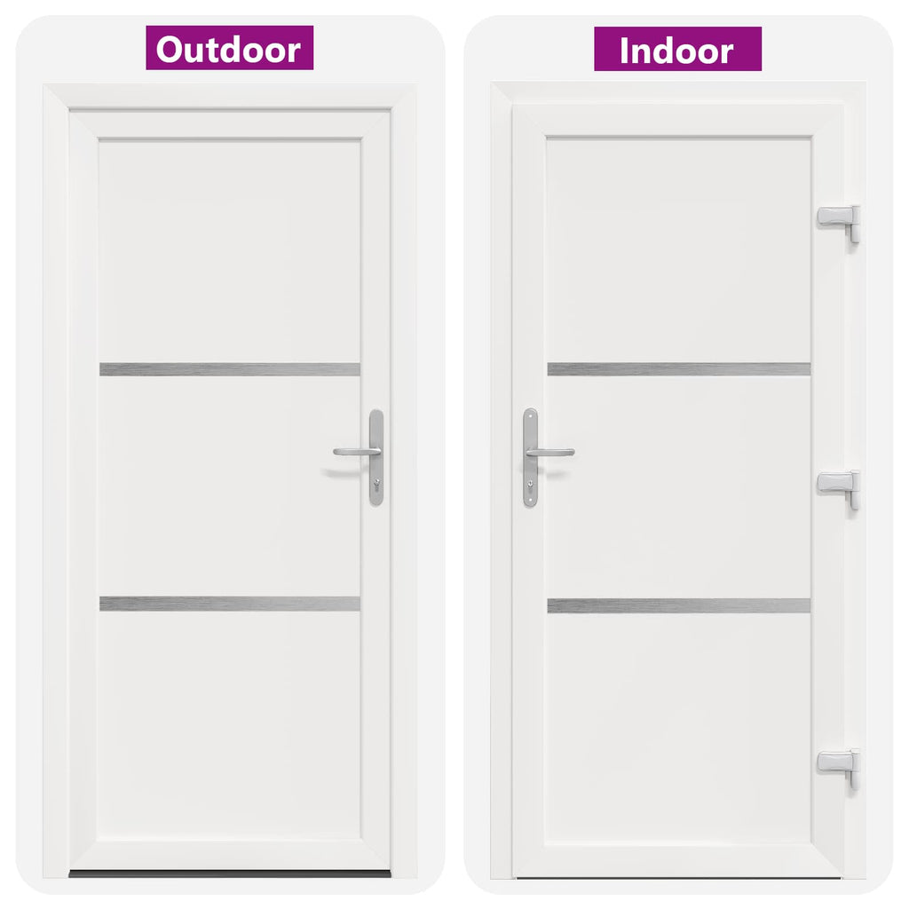 vidaXL Drzwi Frontowe Biały 98 x 200 cm PVC