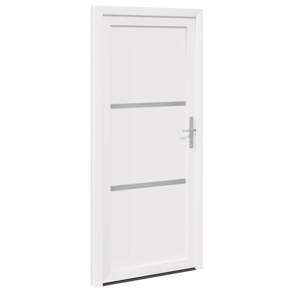 vidaXL Drzwi Frontowe Biały 98 x 208 cm PVC