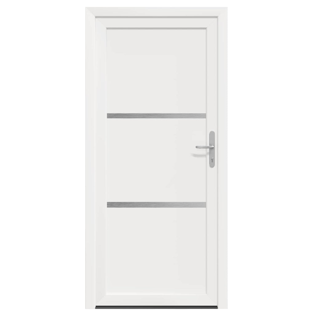 vidaXL Drzwi Frontowe Biały 98 x 208 cm PVC