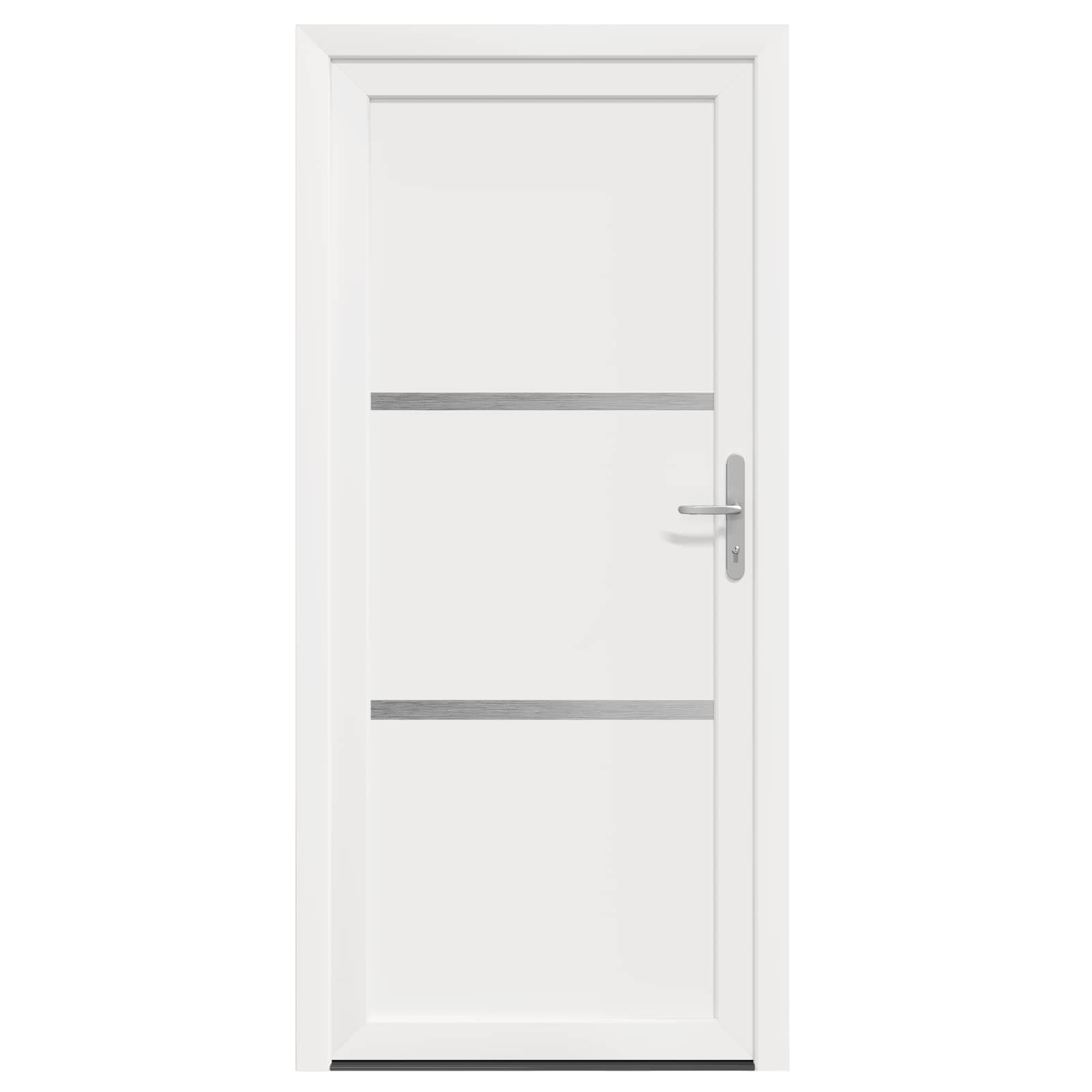 vidaXL Drzwi Frontowe Biały 98 x 208 cm PVC