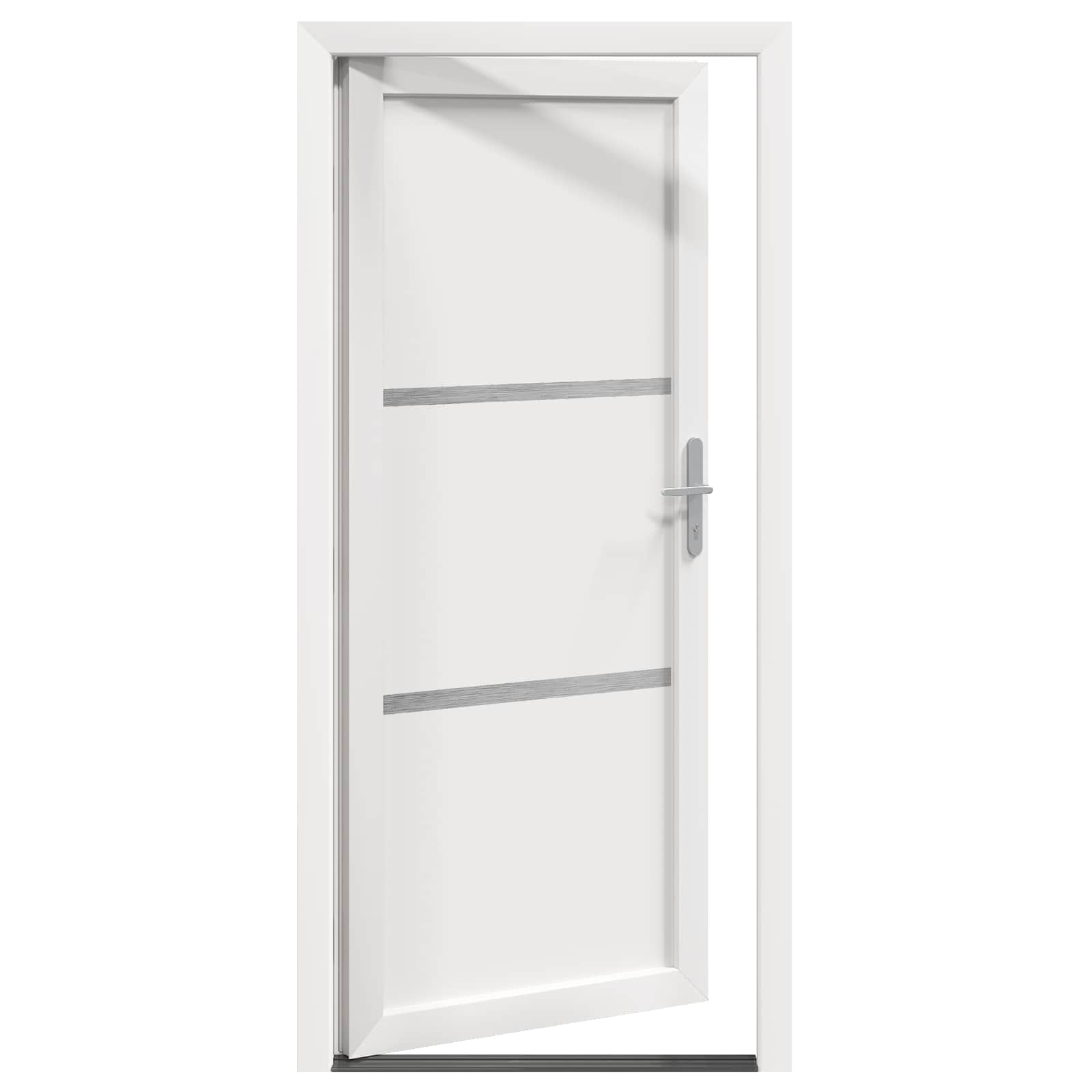 vidaXL Drzwi Frontowe Biały 108 x 208 cm PVC