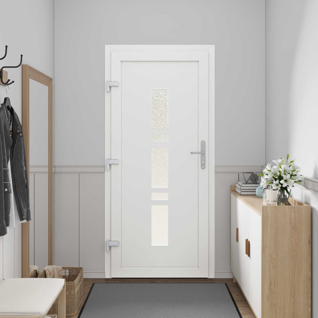 vidaXL Drzwi Frontowe antracytowy 88 x 200 cm PVC