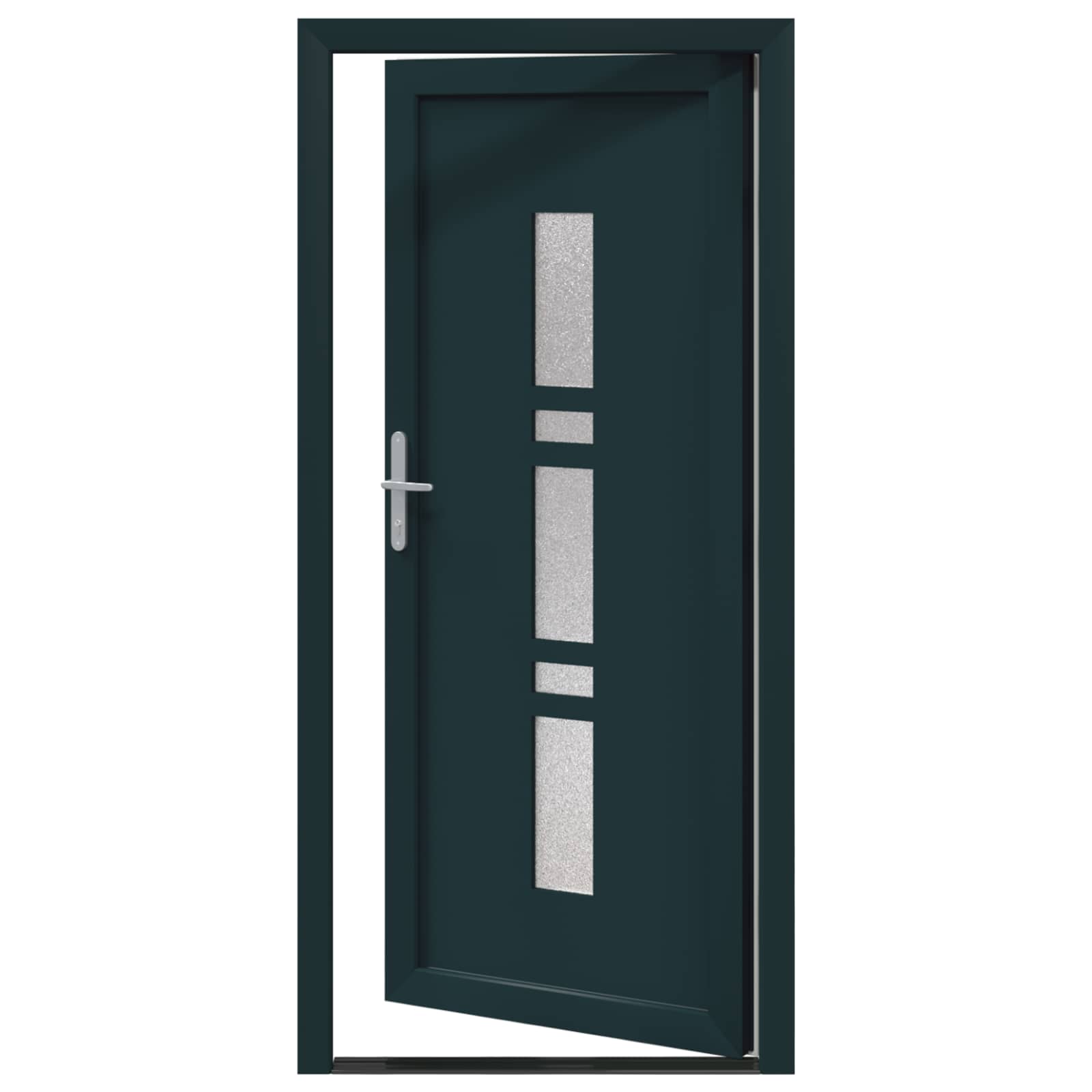 vidaXL Drzwi Frontowe antracytowy 88 x 200 cm PVC