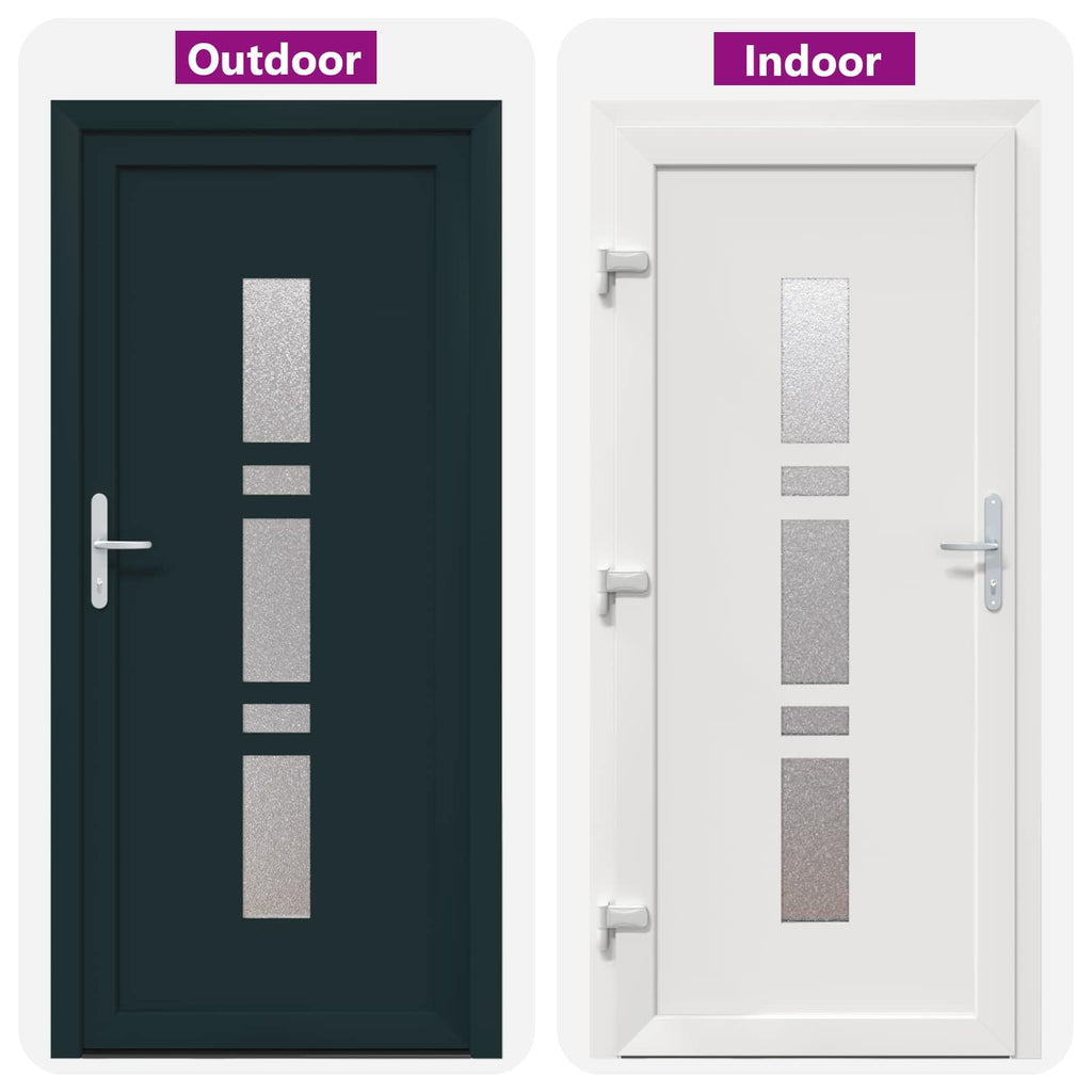 vidaXL Drzwi Frontowe antracytowy 88 x 200 cm PVC