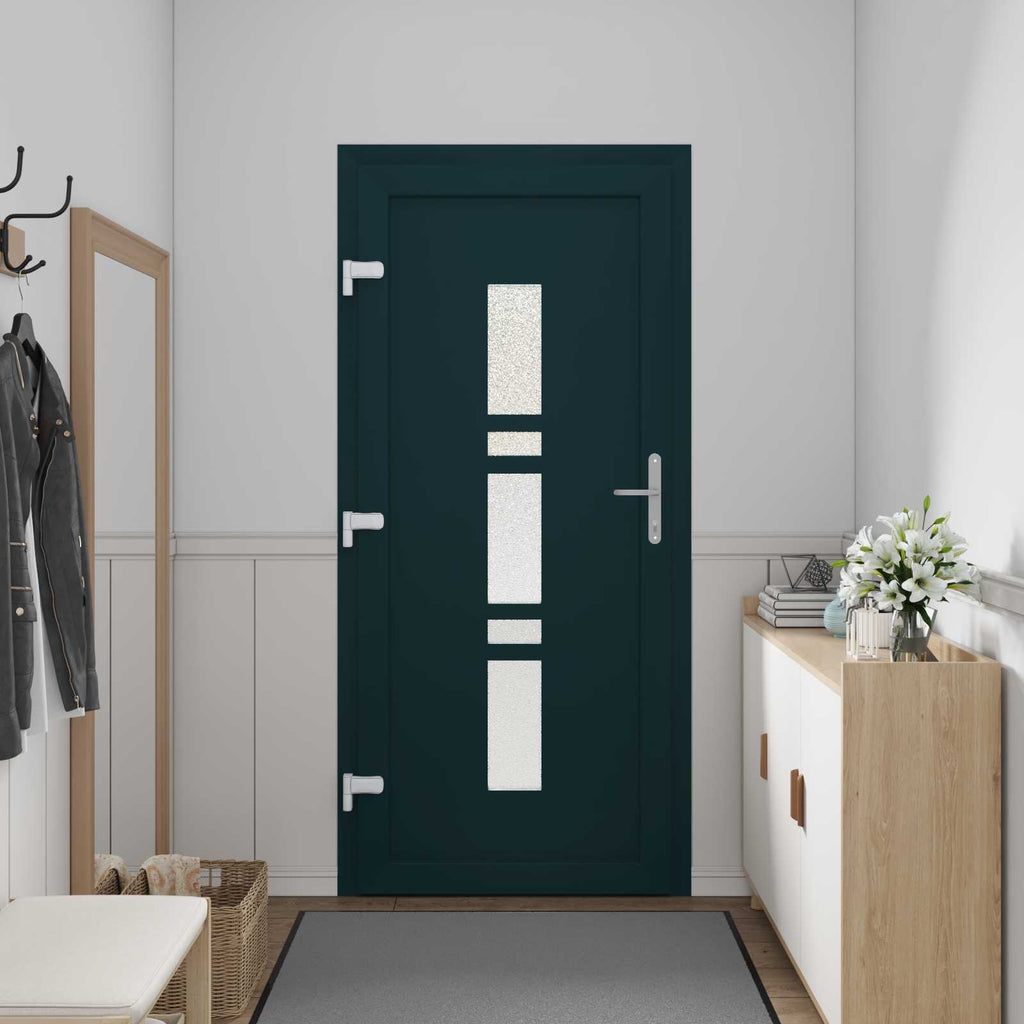 vidaXL Drzwi Frontowe antracytowy 98 x 200 cm PVC
