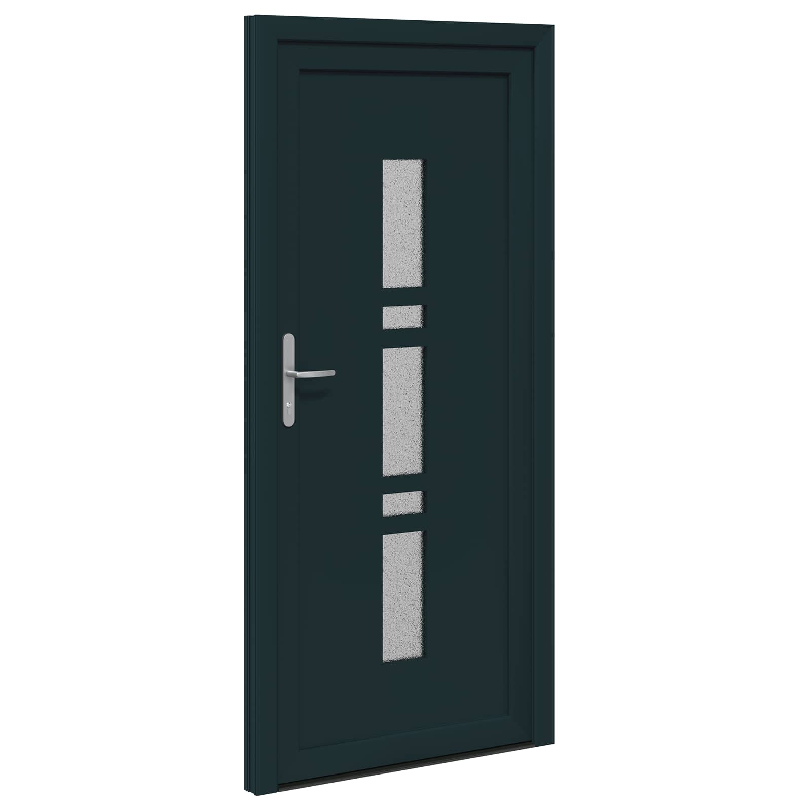 vidaXL Drzwi Frontowe antracytowy 98 x 200 cm PVC