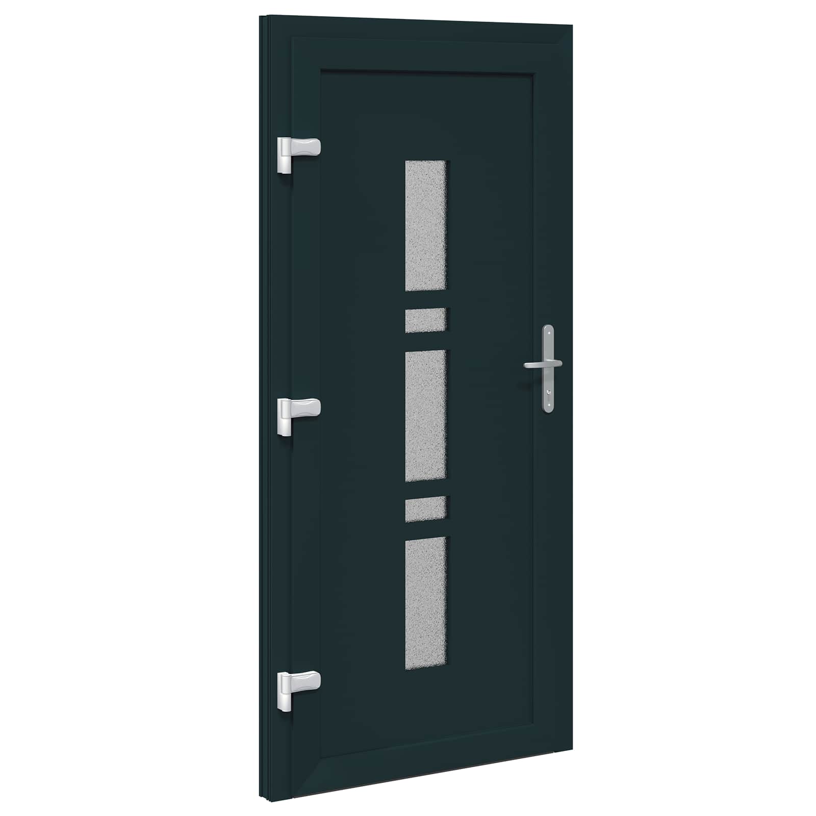 vidaXL Drzwi Frontowe antracytowy 98 x 200 cm PVC