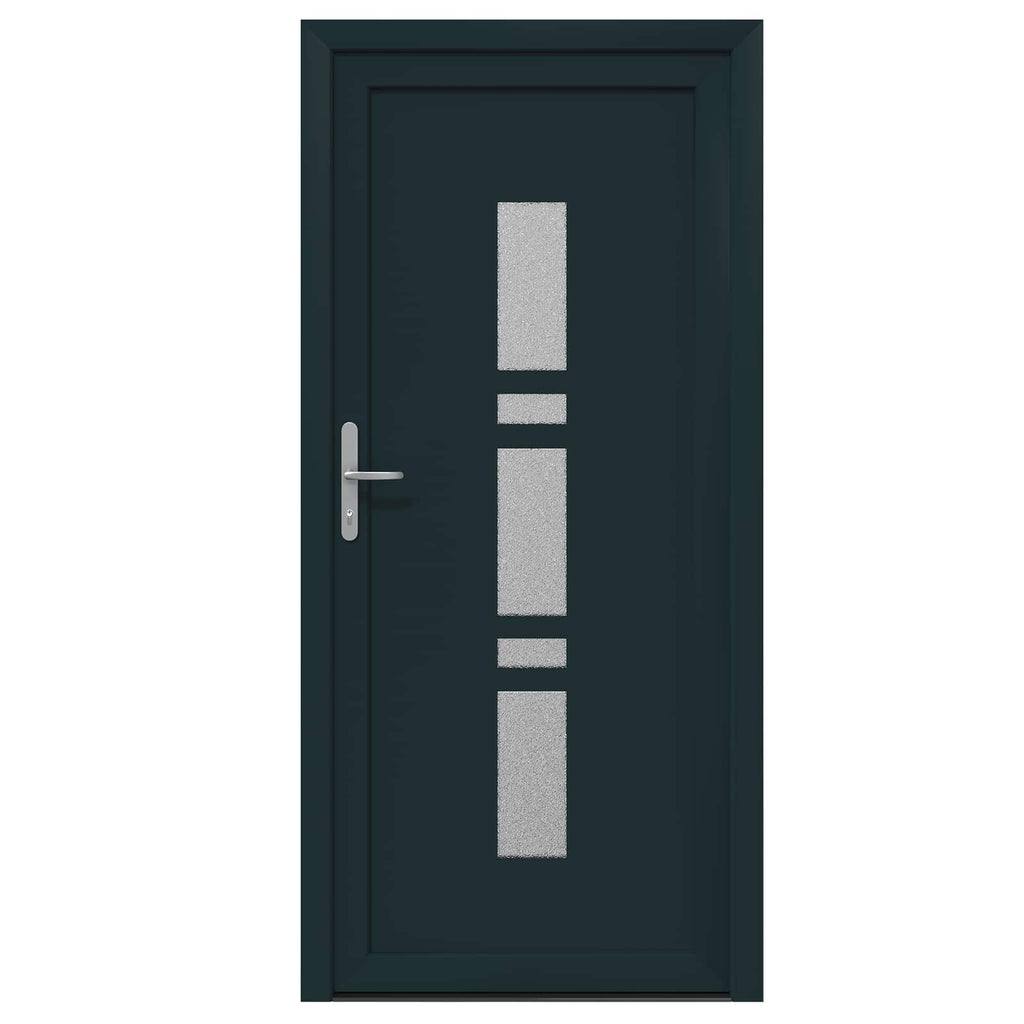 vidaXL Drzwi Frontowe antracytowy 98 x 200 cm PVC
