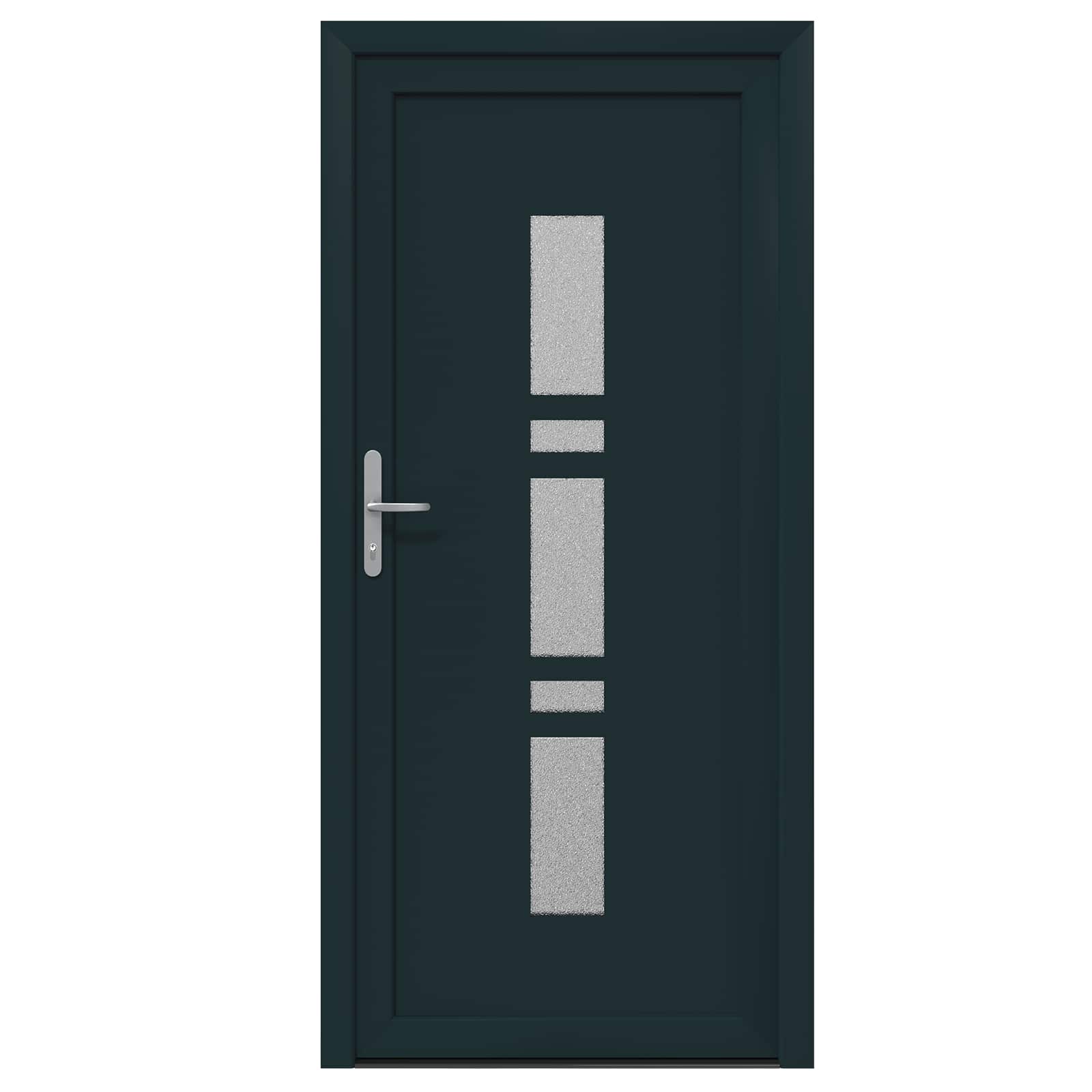 vidaXL Drzwi Frontowe antracytowy 98 x 200 cm PVC