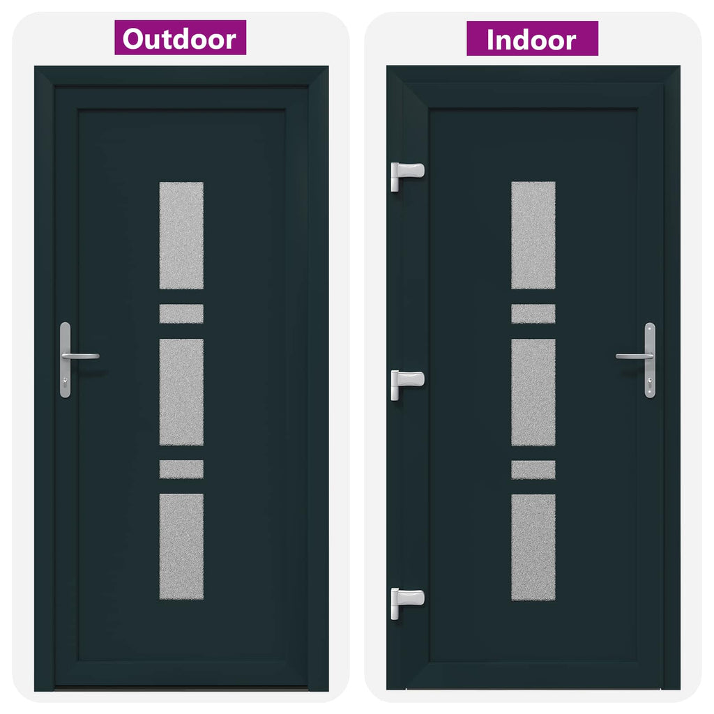 vidaXL Drzwi Frontowe antracytowy 98 x 200 cm PVC