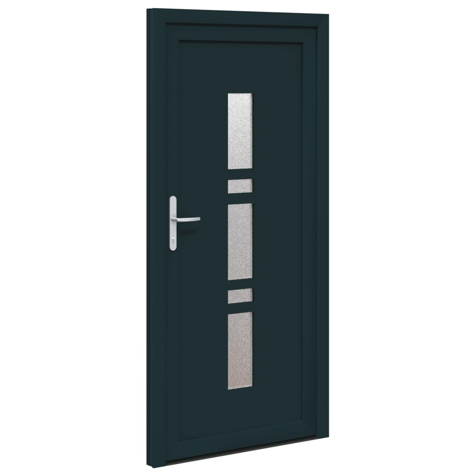 vidaXL Drzwi Frontowe antracytowy 98 x 208 cm PVC