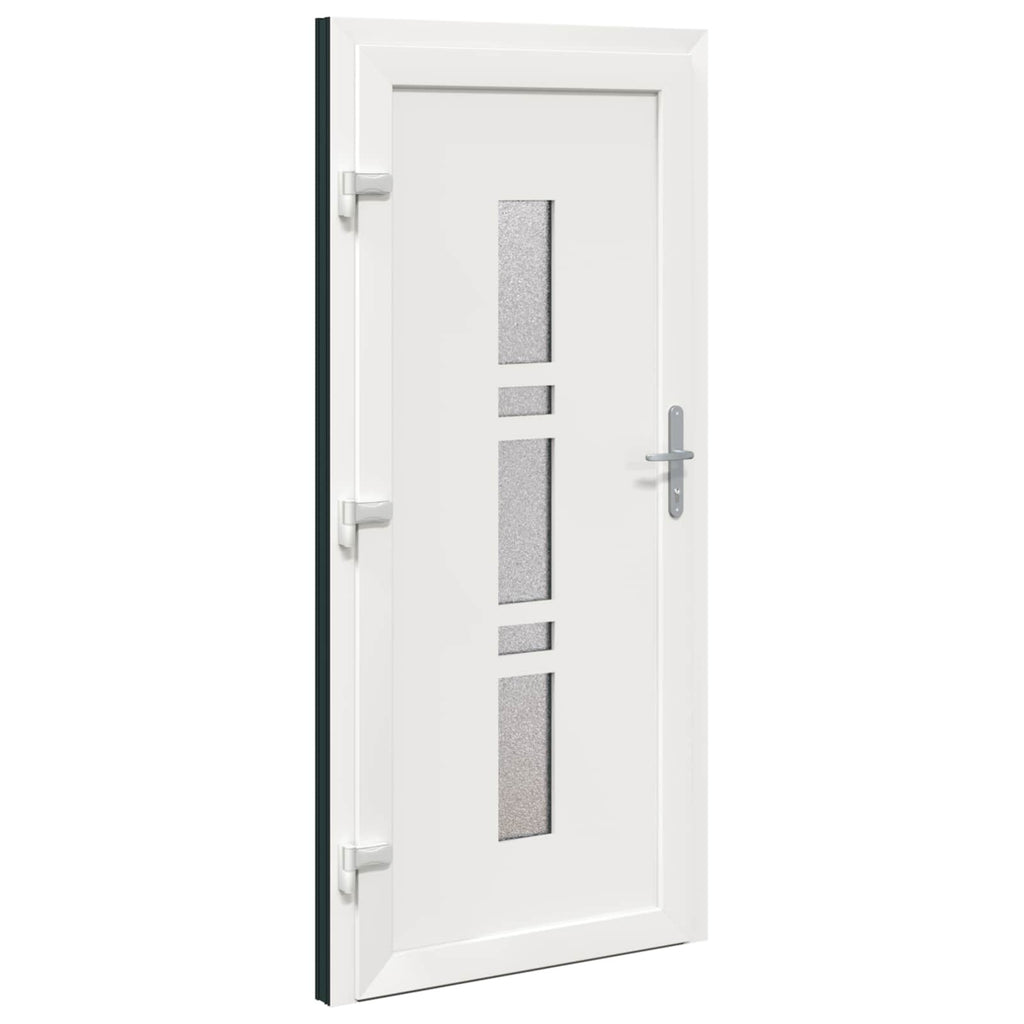 vidaXL Drzwi Frontowe antracytowy 98 x 208 cm PVC