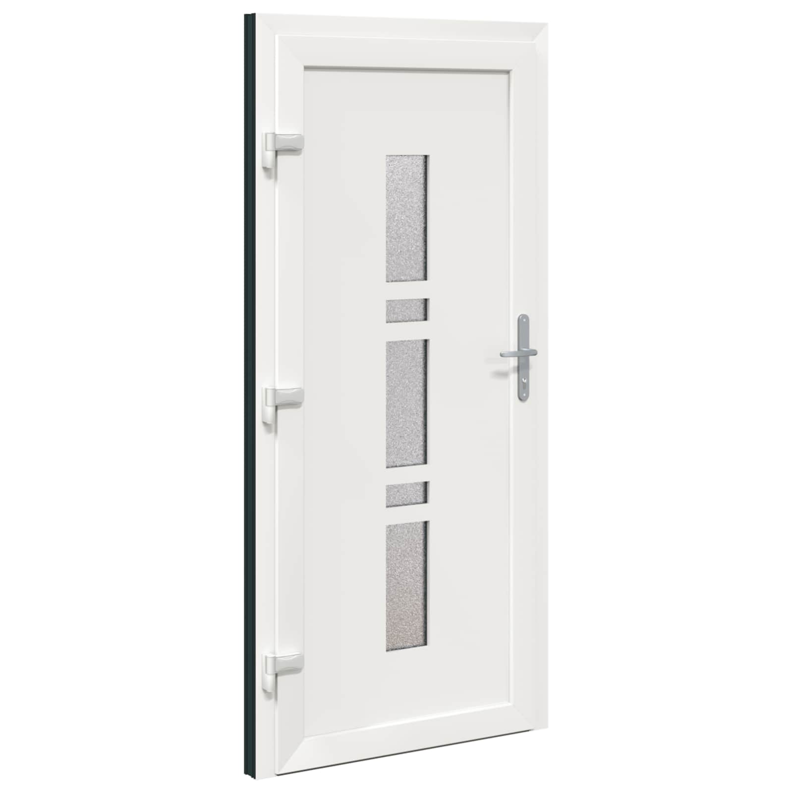 vidaXL Drzwi Frontowe antracytowy 98 x 208 cm PVC