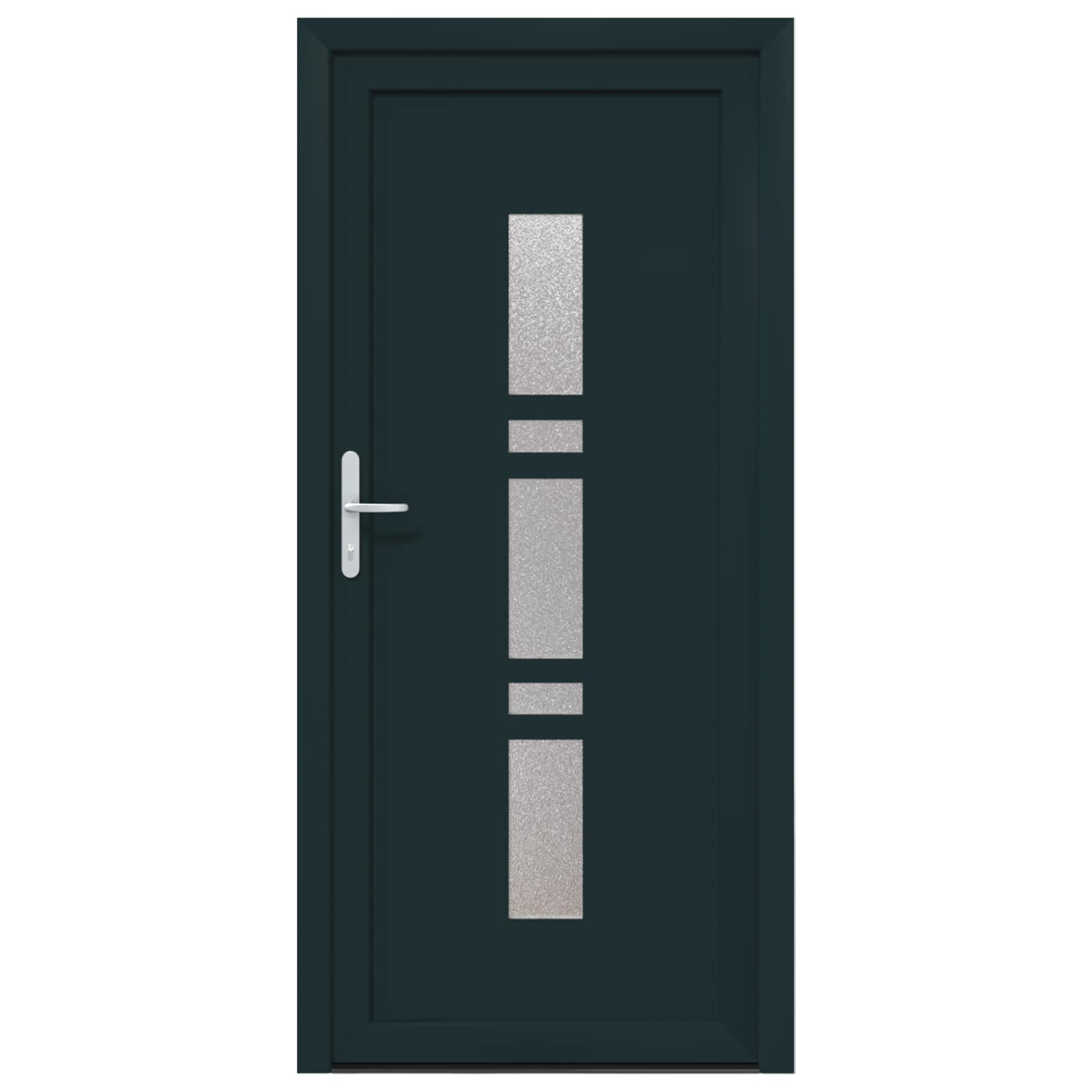 vidaXL Drzwi Frontowe antracytowy 108 x 208 cm PVC
