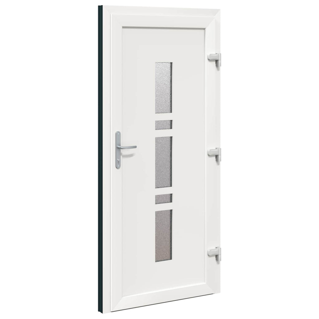 vidaXL Drzwi Frontowe antracytowy 98 x 200 cm PVC