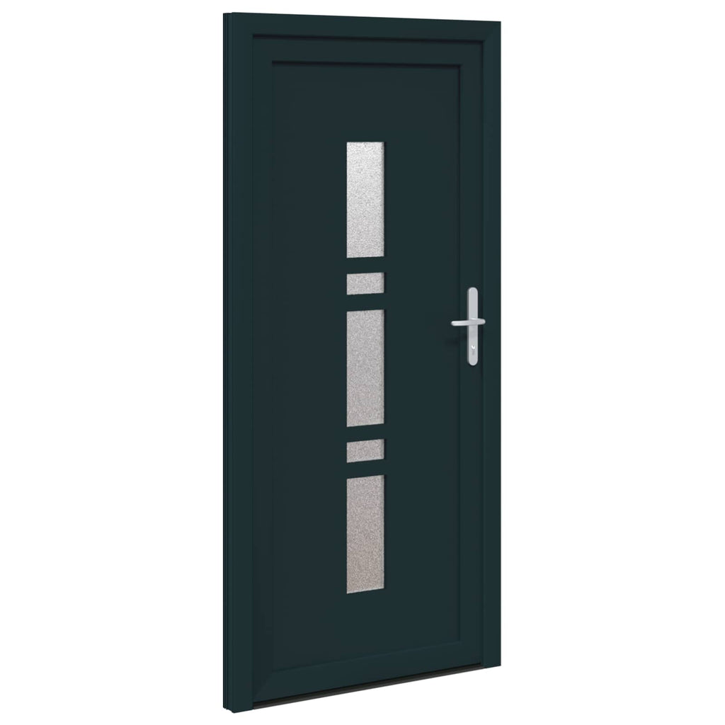 vidaXL Drzwi Frontowe antracytowy 98 x 208 cm PVC
