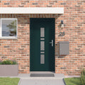 vidaXL Drzwi Frontowe antracytowy 108 x 208 cm PVC