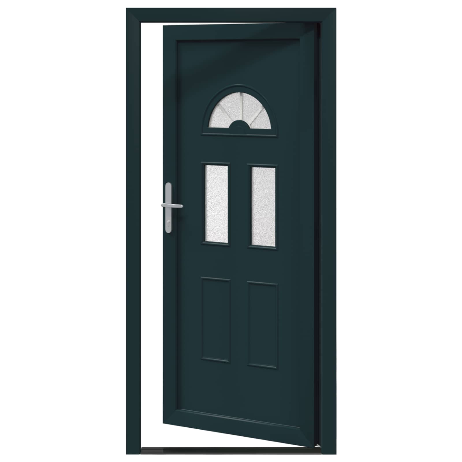 vidaXL Drzwi Frontowe antracytowy 98 x 208 cm PVC