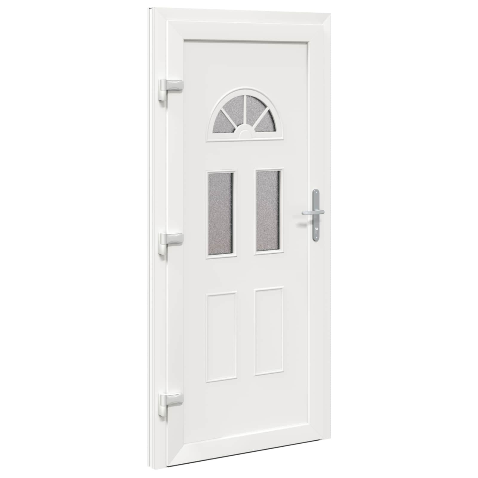 vidaXL Drzwi Frontowe antracytowy 110 x 210 cm PVC