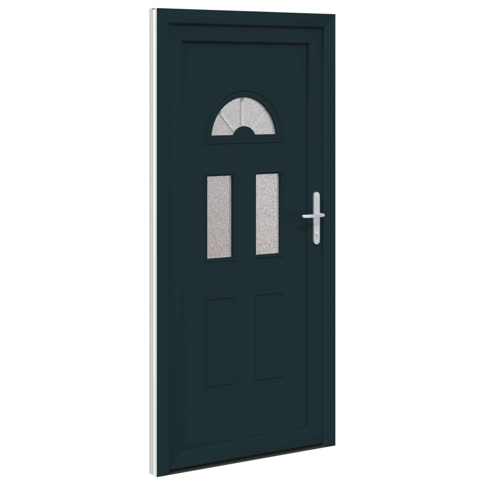 vidaXL Drzwi Frontowe antracytowy 98 x 198 cm PVC
