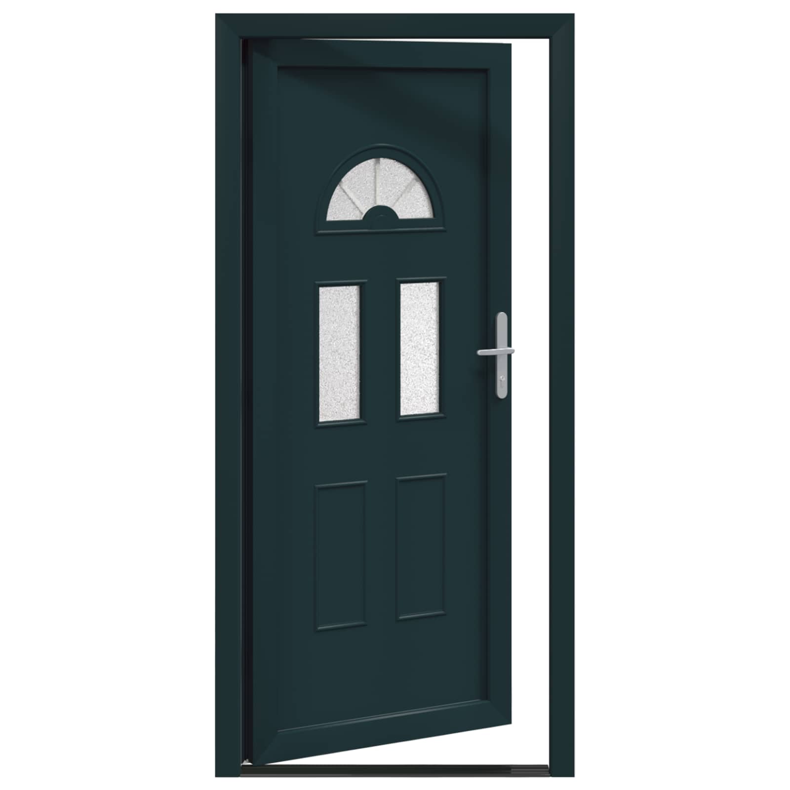 vidaXL Drzwi Frontowe antracytowy 88 x 200 cm PVC