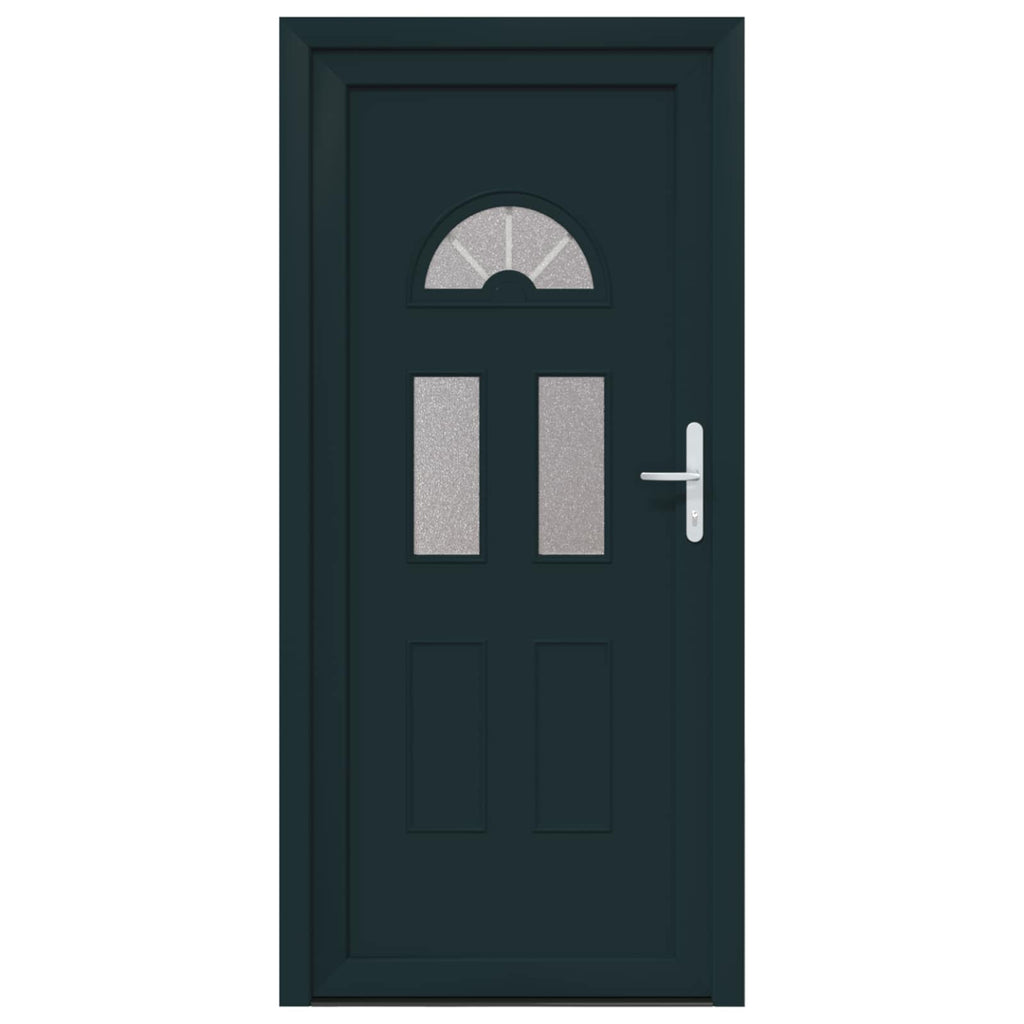 vidaXL Drzwi Frontowe antracytowy 98 x 208 cm PVC
