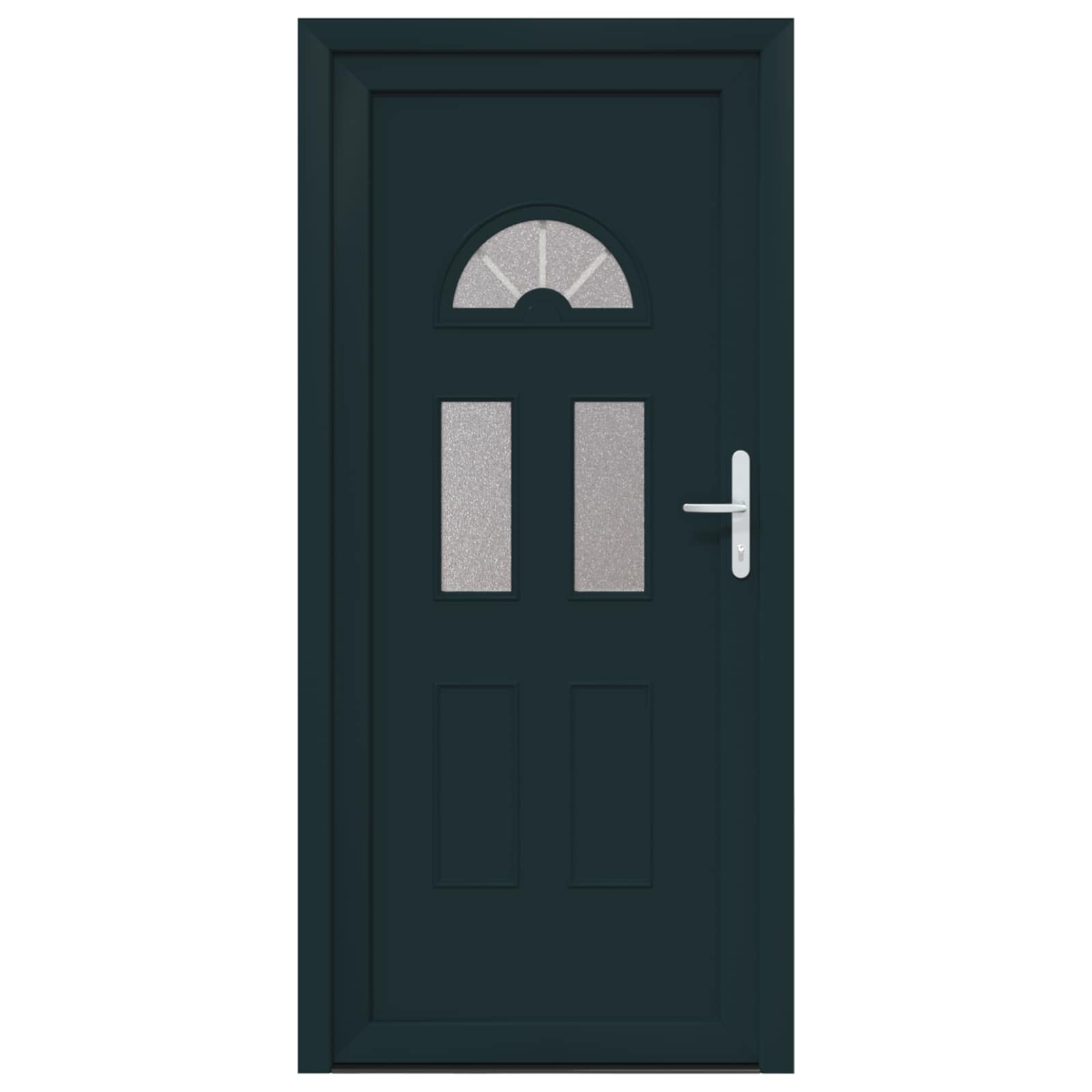 vidaXL Drzwi Frontowe antracytowy 110 x 210 cm PVC