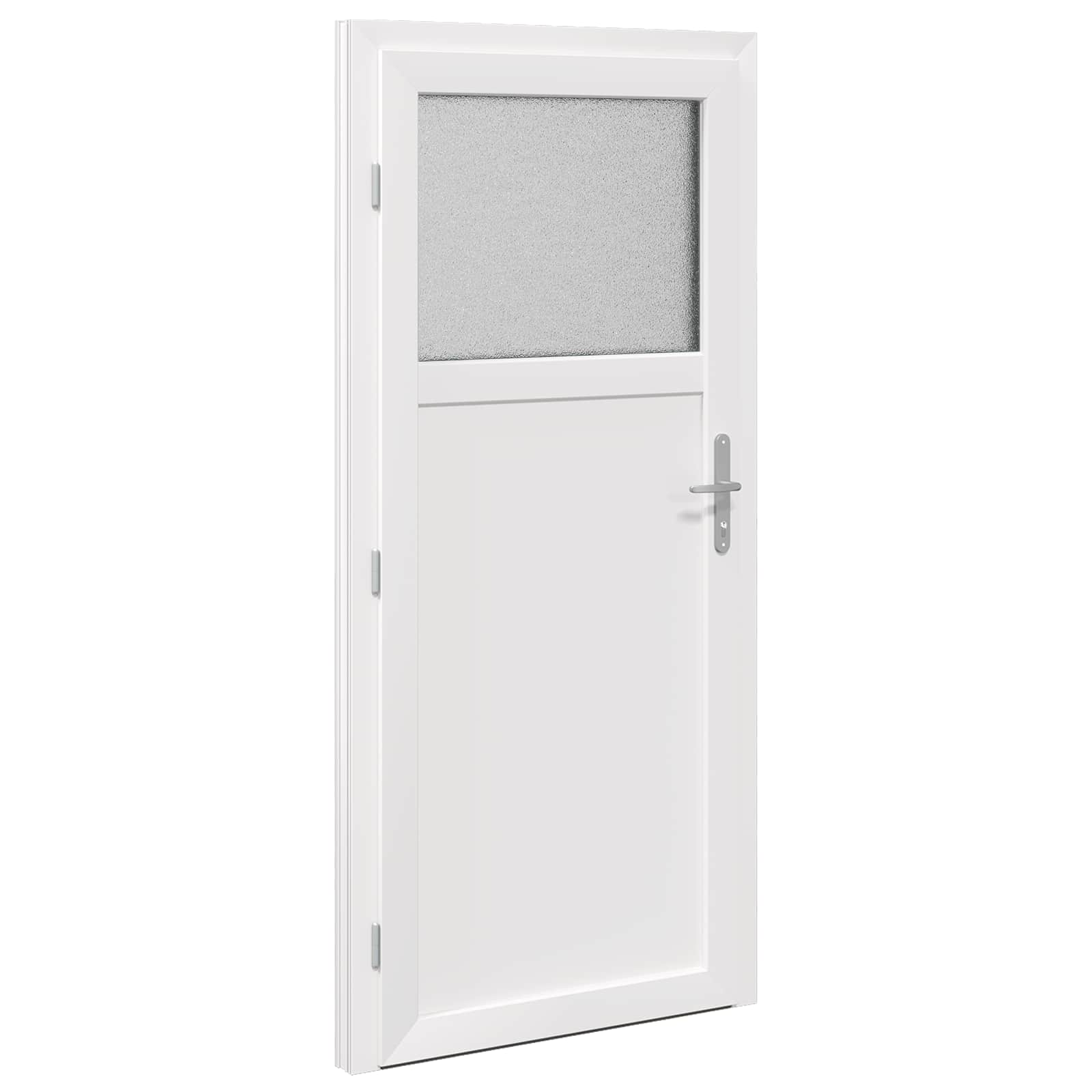 vidaXL Drzwi Wejściowe Boczne antracytowy 98 x 198 cm PVC