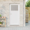 vidaXL Drzwi Wejściowe Boczne Biały 98 x 198 cm PVC