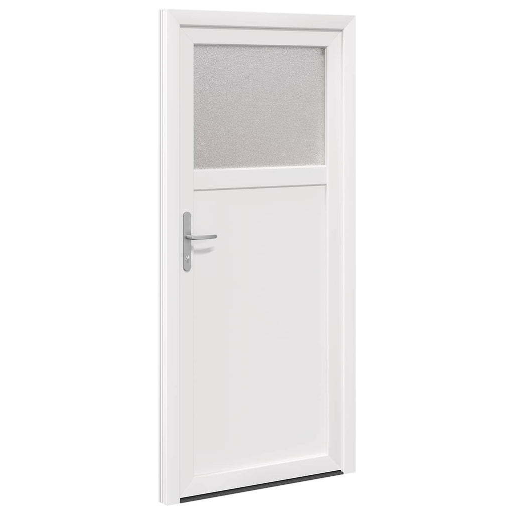 vidaXL Drzwi Wejściowe Boczne Biały 88 x 198 cm PVC