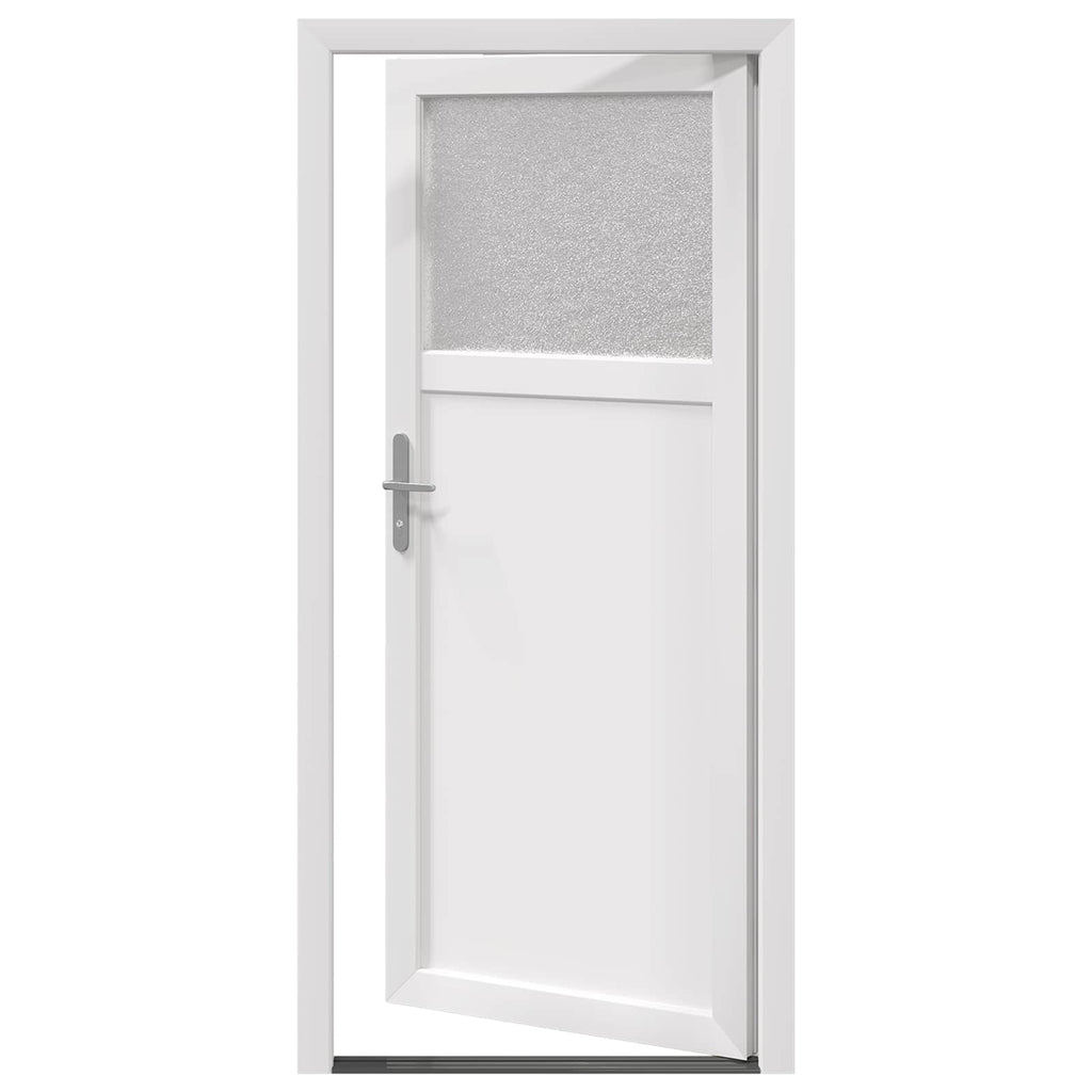vidaXL Drzwi Wejściowe Boczne Biały 88 x 198 cm PVC