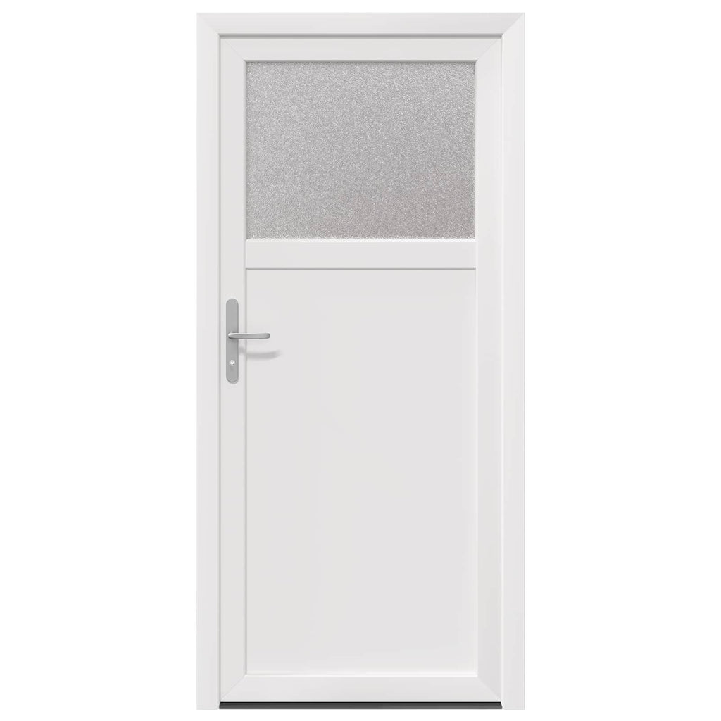 vidaXL Drzwi Wejściowe Boczne Biały 88 x 198 cm PVC