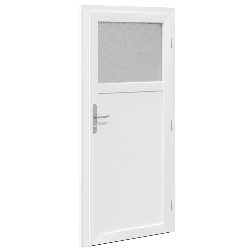 vidaXL Drzwi Wejściowe Boczne Biały 98 x 198 cm PVC